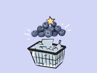 Shopping, selecting and storing blueberries.