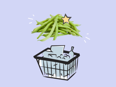 Shopping for green beans.