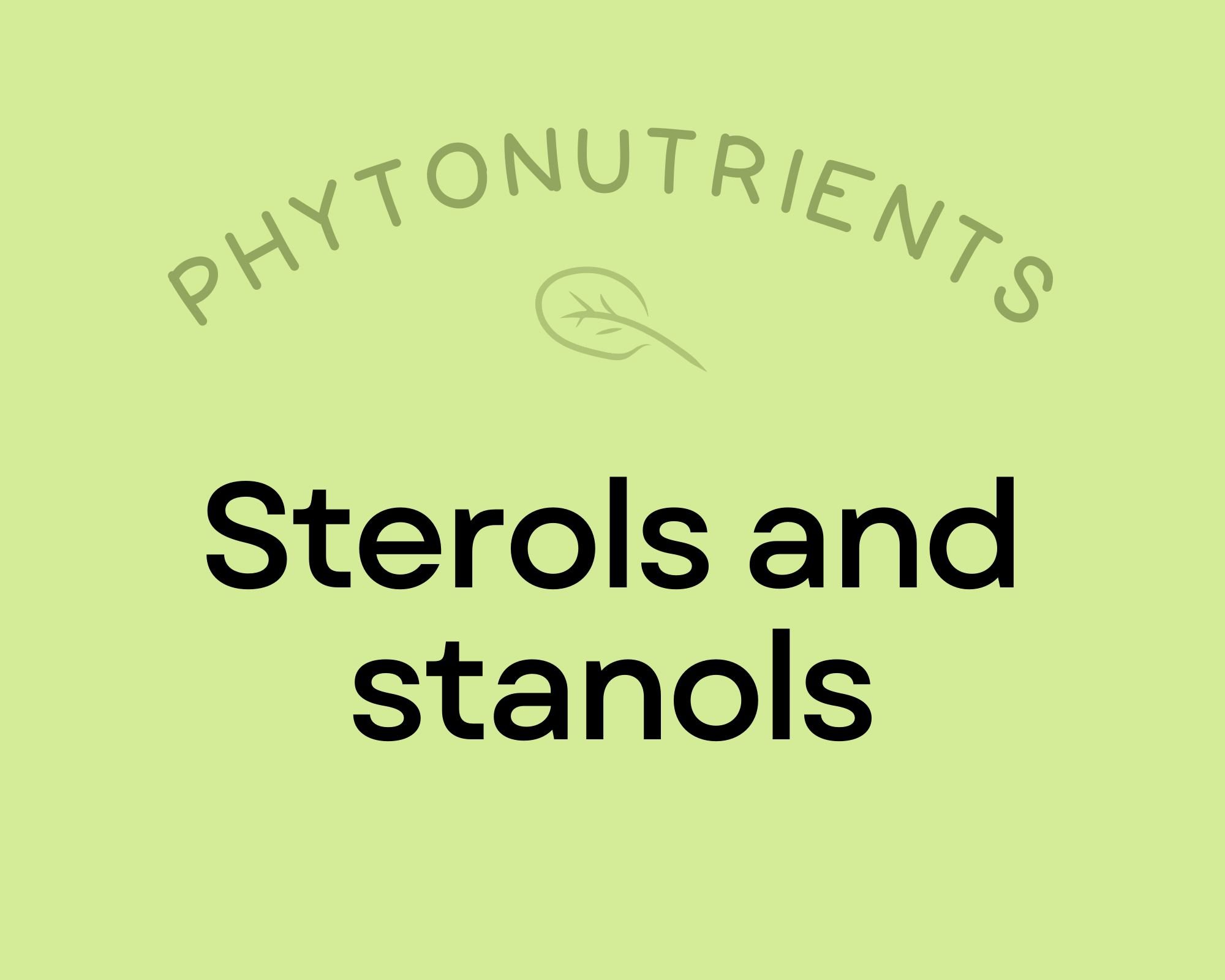 Phytosterols sterols and stanols 