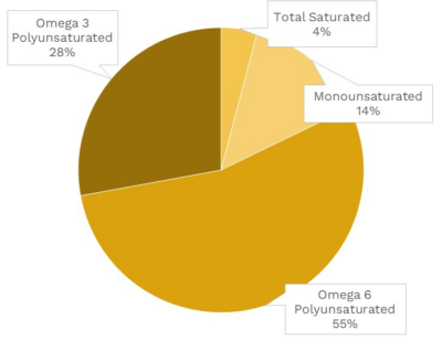 Visual graphic of fats in blackberries.