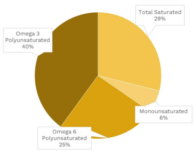 Visual graphic of fats in green beans.