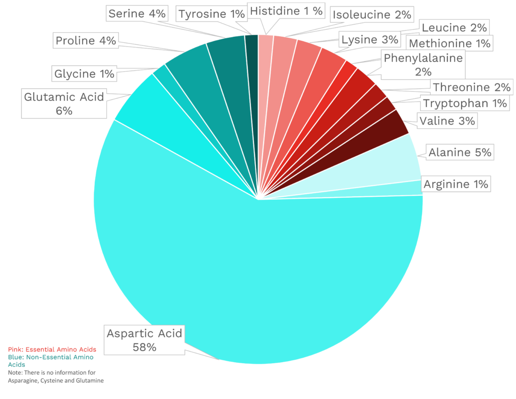 Visual graphic of amino acid distribution in plum.