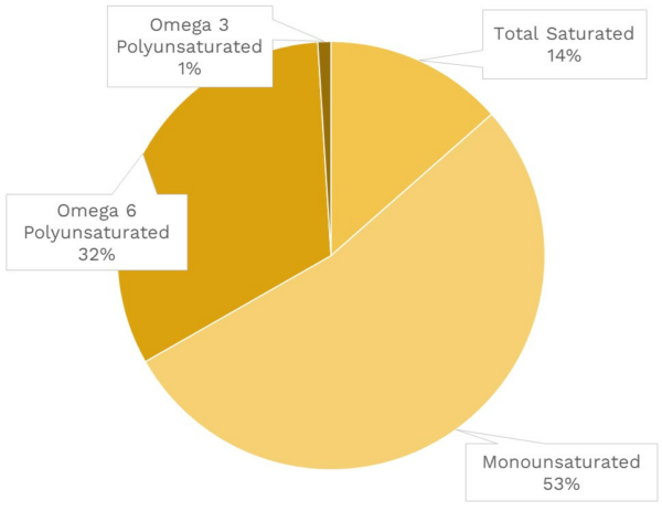 Visual graphic of fats in pistachios.