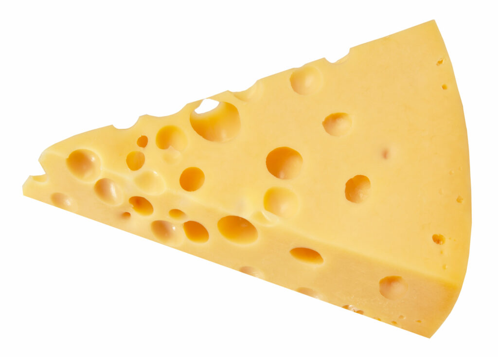 An image of swiss cheese.
