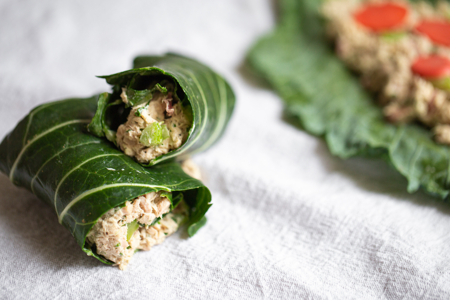 Tuna Salad Collard Wraps