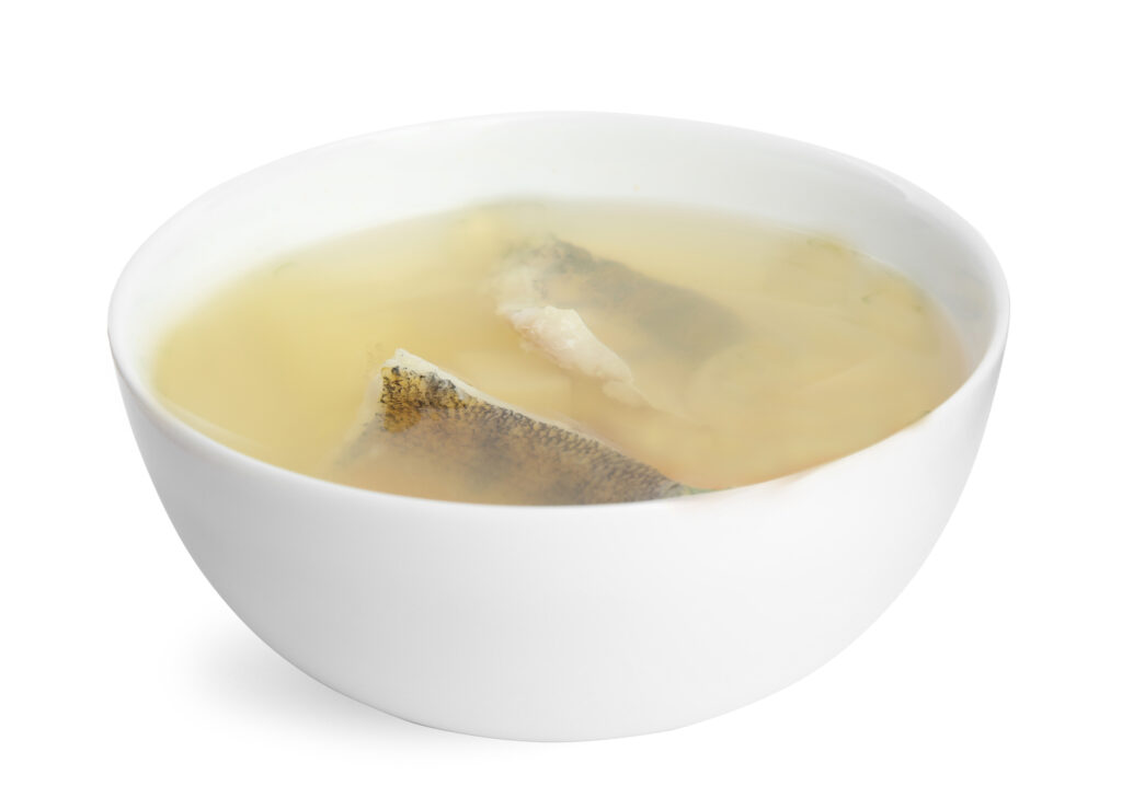 An image of fish broth.