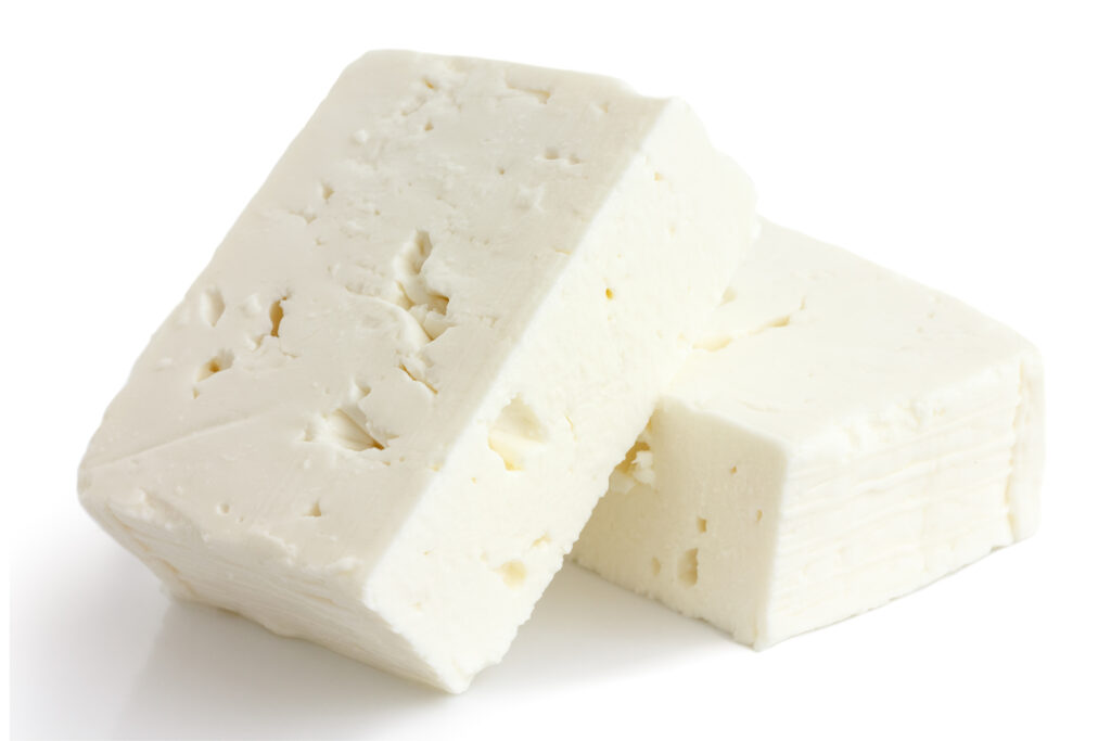 An image of feta cheese.