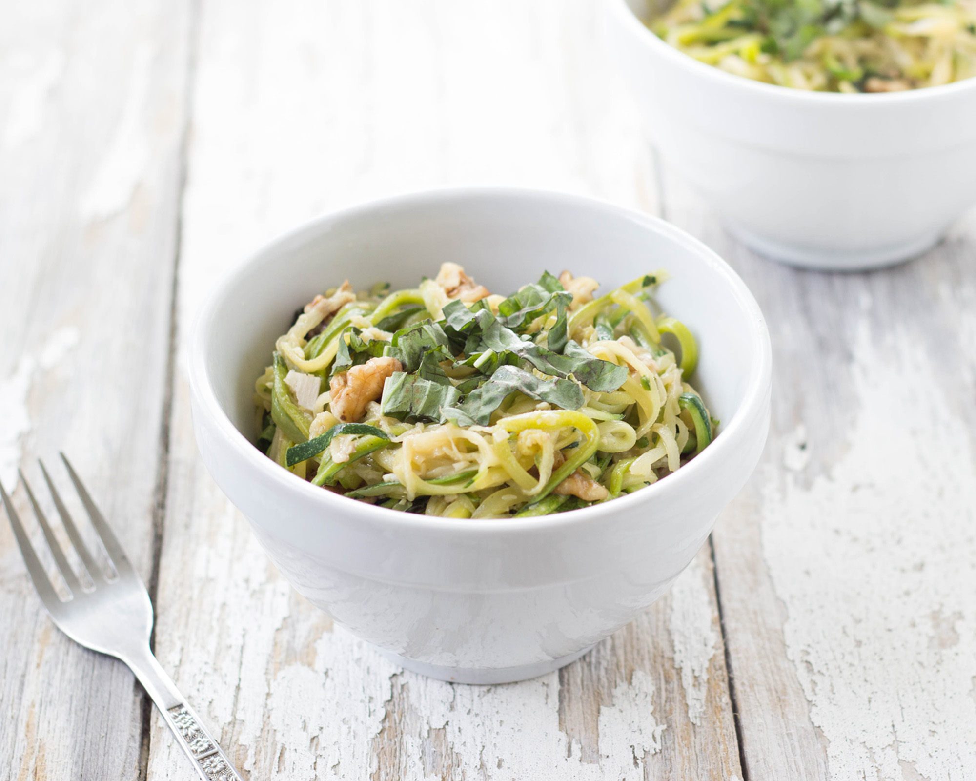 Bacon-Basil Zucchini "Pasta"