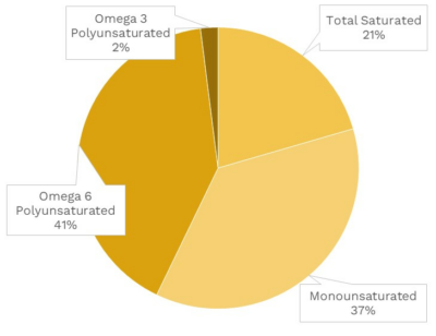 Visual graphic of fats in oats.