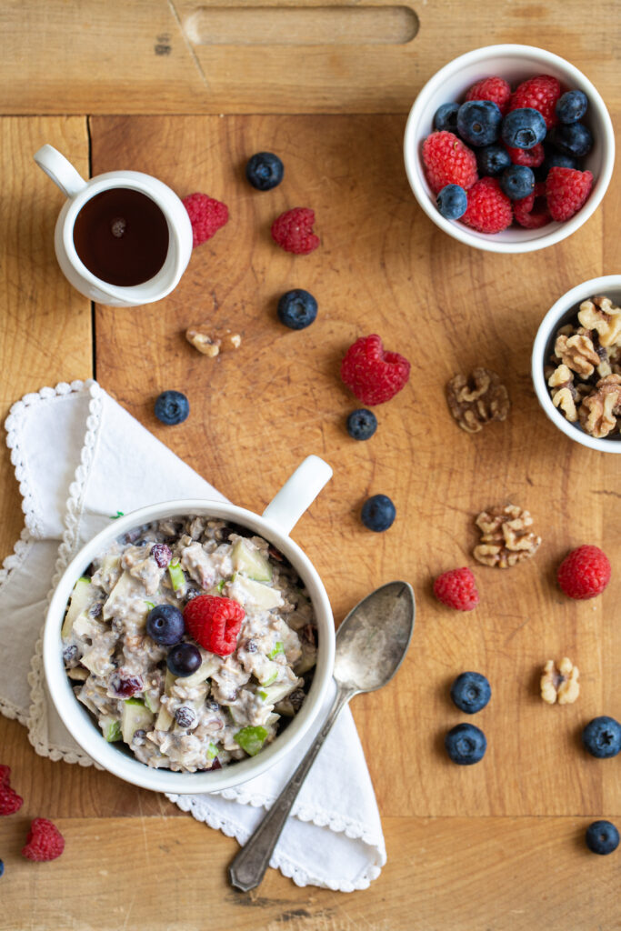 bowl of oatmeal with berries