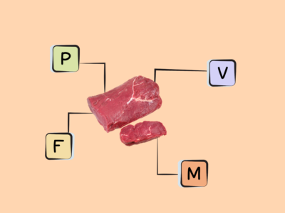 Nutrients in grass-fed beef striploin.