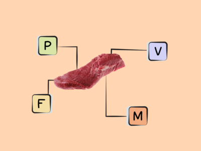Nutrients in beef round tip center steak.
