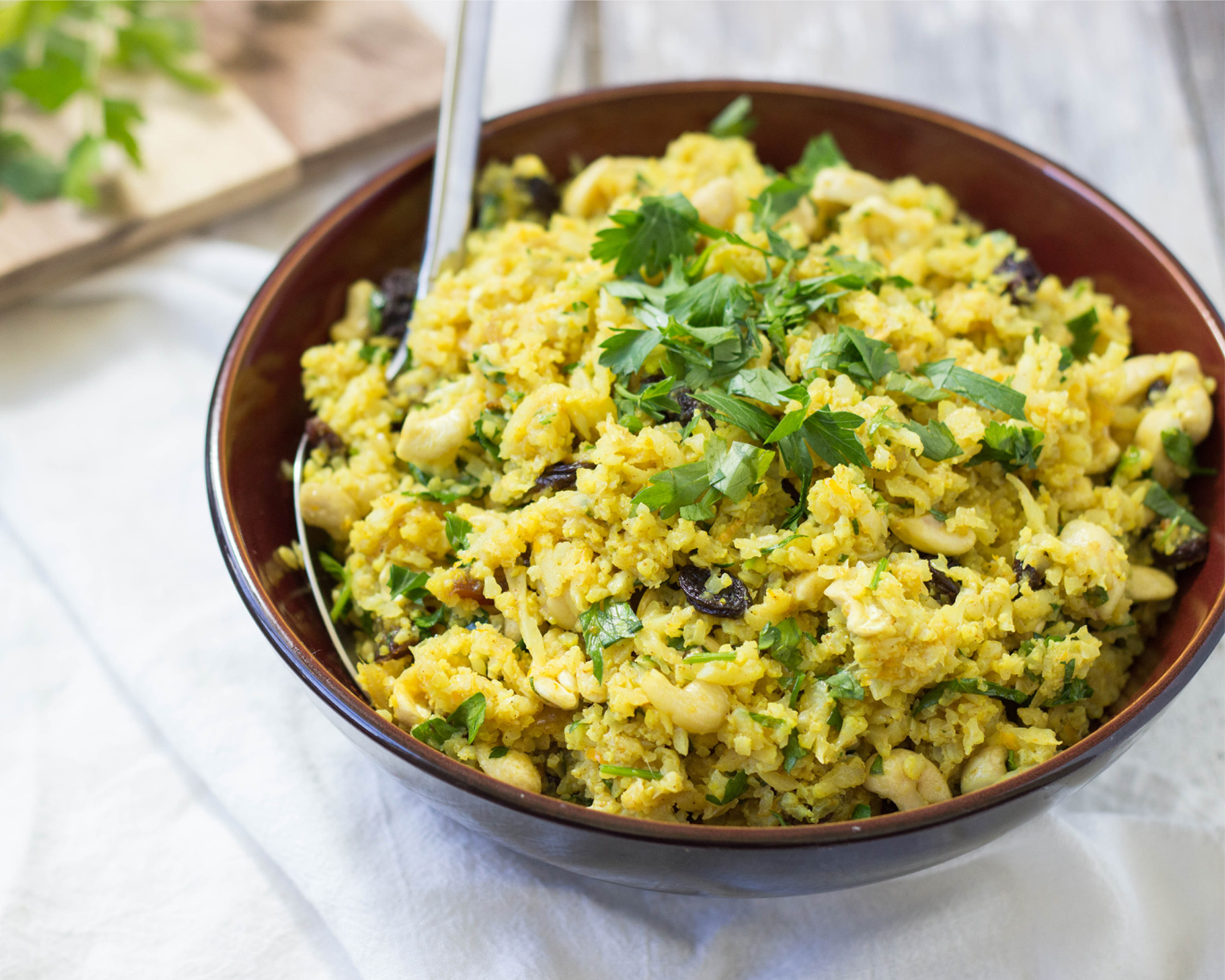 Moroccan-Inspired Cauliflower "Couscous"