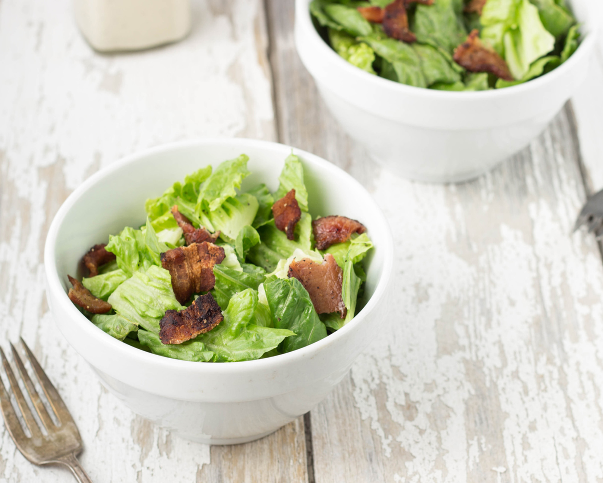 Gluten-Free and Dairy-Free Caesar Salad with Bacon