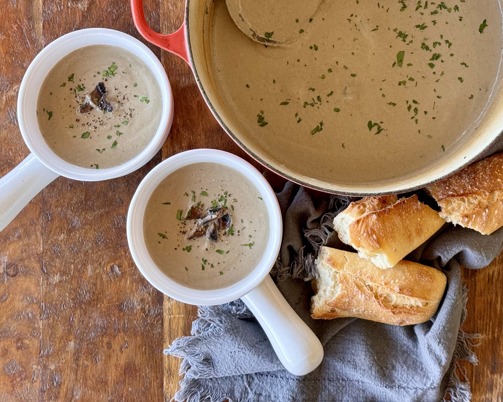 Cream of Three Mushroom Soup