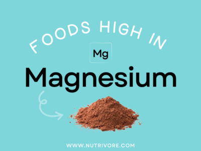 Foods high in magnesium.