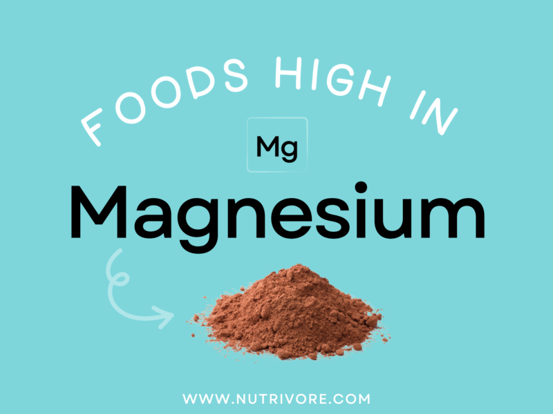 Foods high in magnesium.