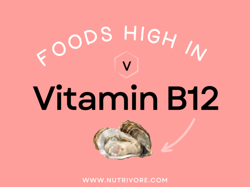 Foods high in Vitamin B12 (cobalamin).