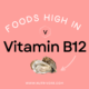 Foods high in Vitamin B12 (cobalamin).