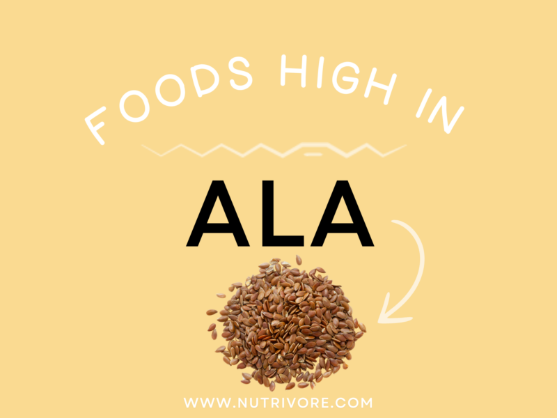 Foods high in alpha-linolenic acid (ALA)