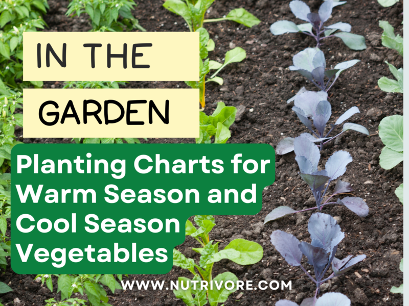 Planting Charts for Warm Season and Cool Season Vegetables