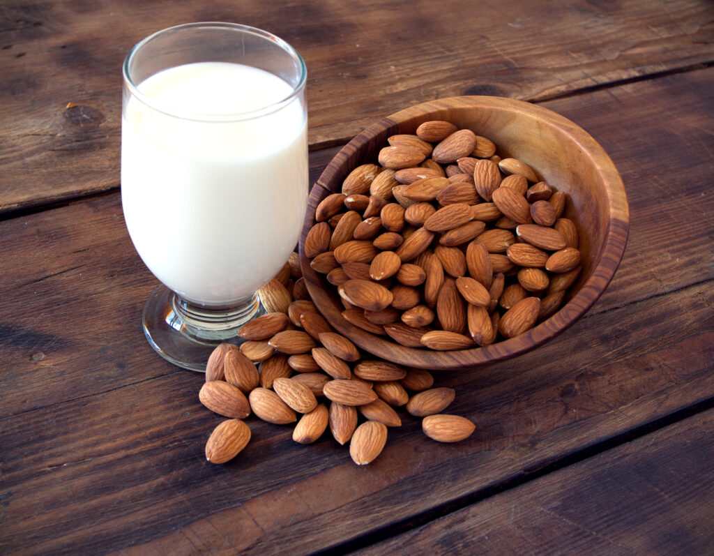An image of almond milk.