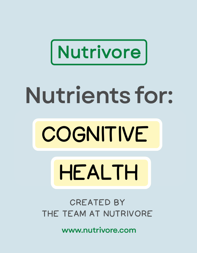 Nutrients for cognitive health.