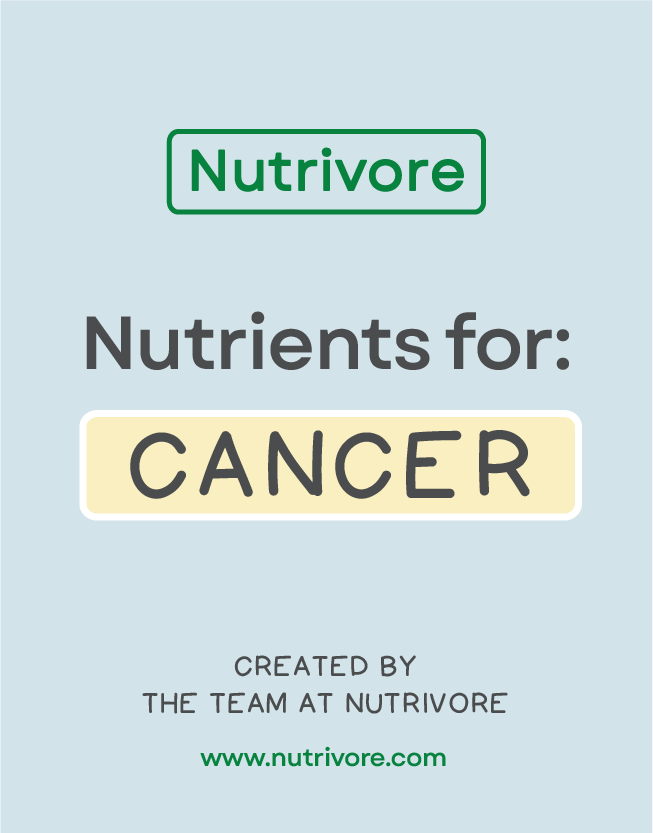 Nutrients for cancer.