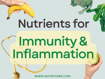 Nutrients for immunity and inflammation.