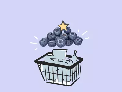 Shopping, selecting and storing blueberries.