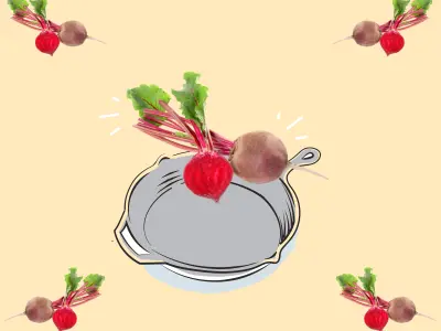 Cooking with beets and beet greens.