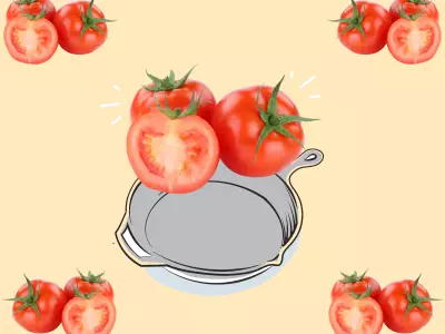 Cooking with tomatoes.