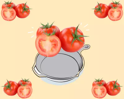 Cooking with tomatoes.