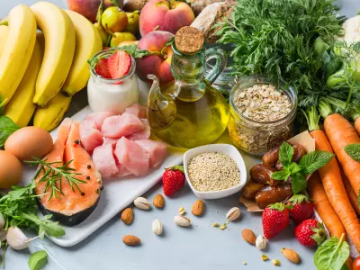 A photo of various foods representing Dietary Diversity