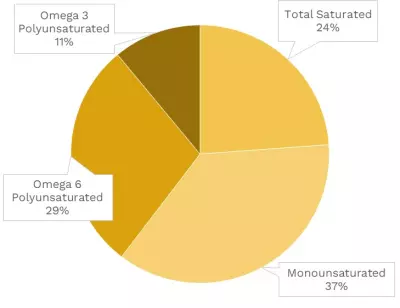 Visual graphic of fats in oranges.
