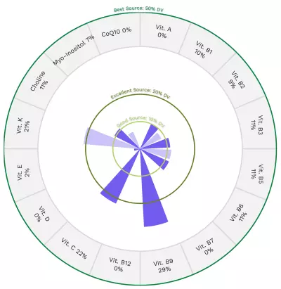 Visual graphic of vitamins in artichoke.