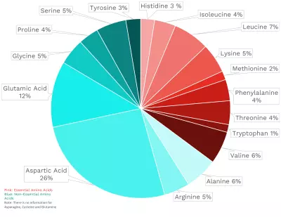 Visual graphic of amino acid distribution in asparagus.