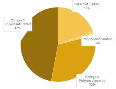 Visual graphic of fats in leeks.