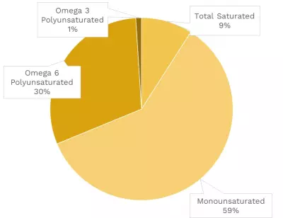 Visual graphic of fats in pecan.