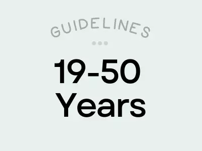 RDA for 19-50 years