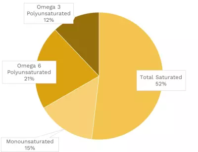 Visual graphic of fats in banana.