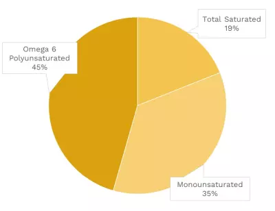 Visual graphic of fats in pumpkin seeds.
