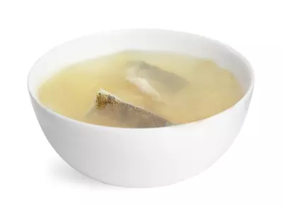 An image of fish broth.
