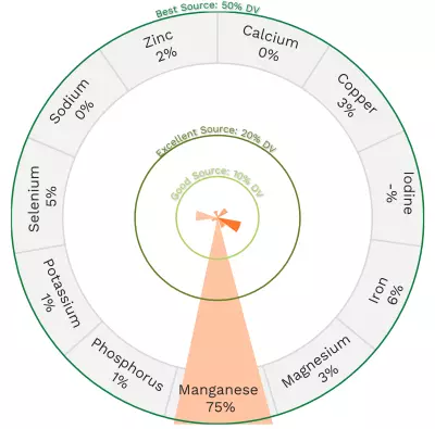 Visual graphic of minerals in ground ginger.