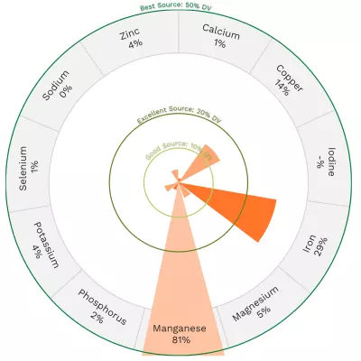 Visual graphic of minerals in turmeric.