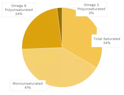 Visual graphic of fats in skinless chicken breast.
