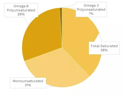 Visual graphic of fats in chicken giblets.