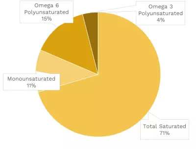 Visual graphic of fats in green plantain.