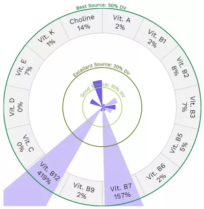 Visual graphic of vitamins in Eastern oysters.