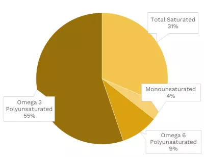 Visual graphic of fats in spearmint.